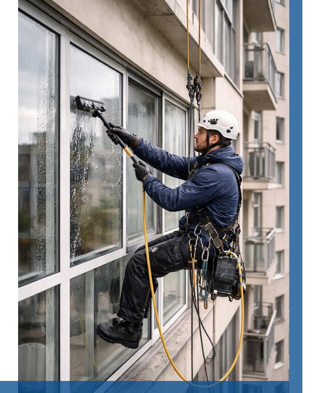 Мойка балконного остекления в Дубне от 3573 р. | ВЫСОТНИК-Дбн