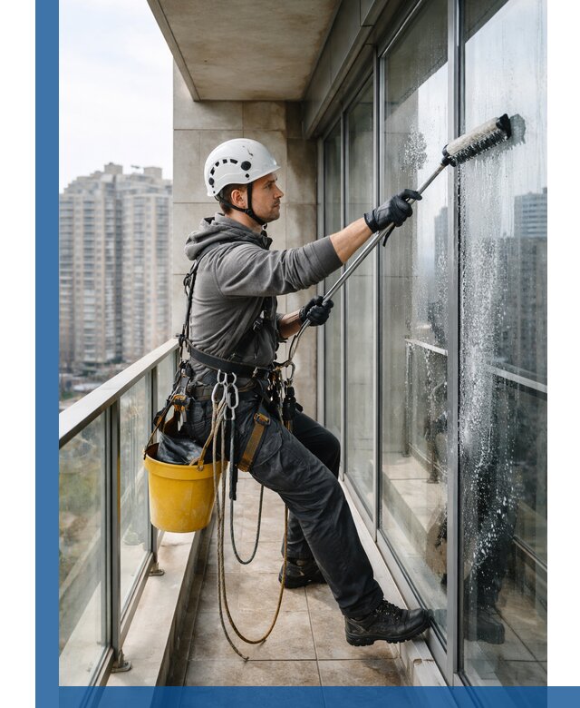 Профессиональная мойка балконного остекления в Дубне