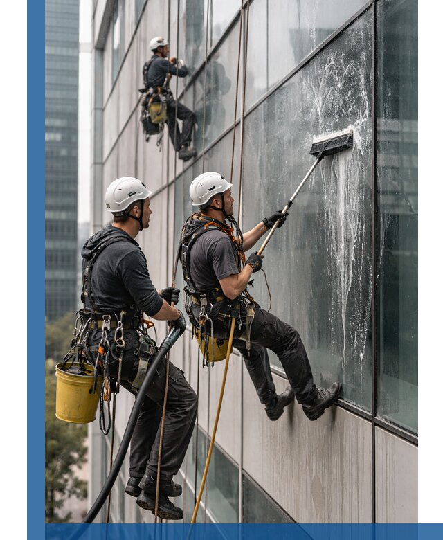 Профессиональная высотная мойка фасадов зданий в Дубне