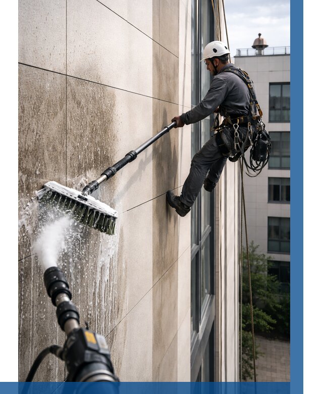 Мойка фасада из керамогранита в Дубне от 306 р. | ВЫСОТНИК-Дбн