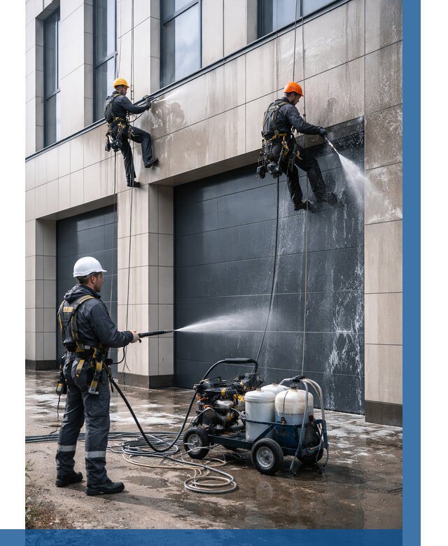 Послестроительная мойка фасада в Дубне от 306 р. | ВЫСОТНИК-Дбн