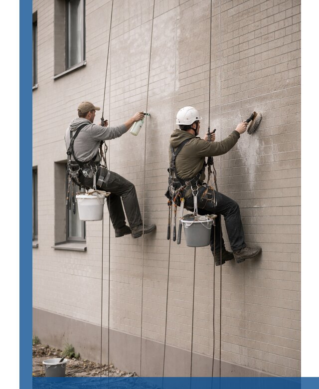 Удаление высолов с фасада зданий в Дубне без повреждений и следов