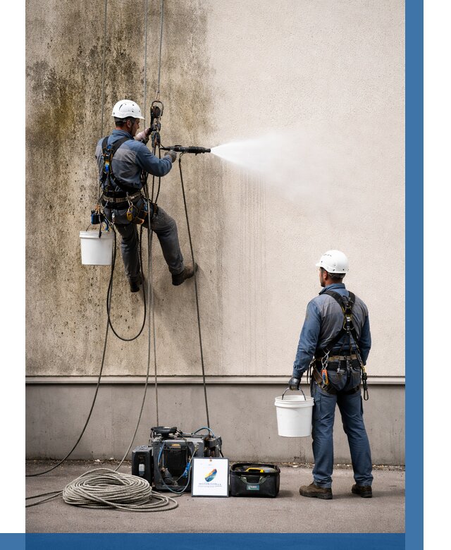 Очистка фасада от плесени в Дубне от 306 р. | ВЫСОТНИК-Дбн