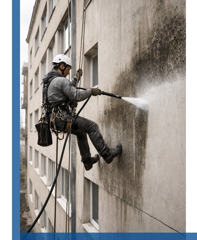 Профессиональная очистка фасадов от плесени в Дубне