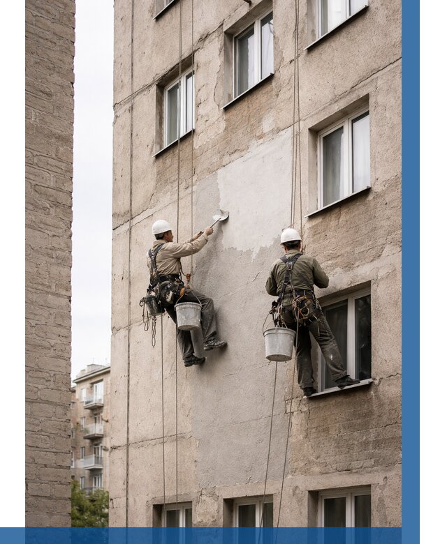 Косметический ремонт фасада в Дубне от 1123 р. | ВЫСОТНИК-Дбн