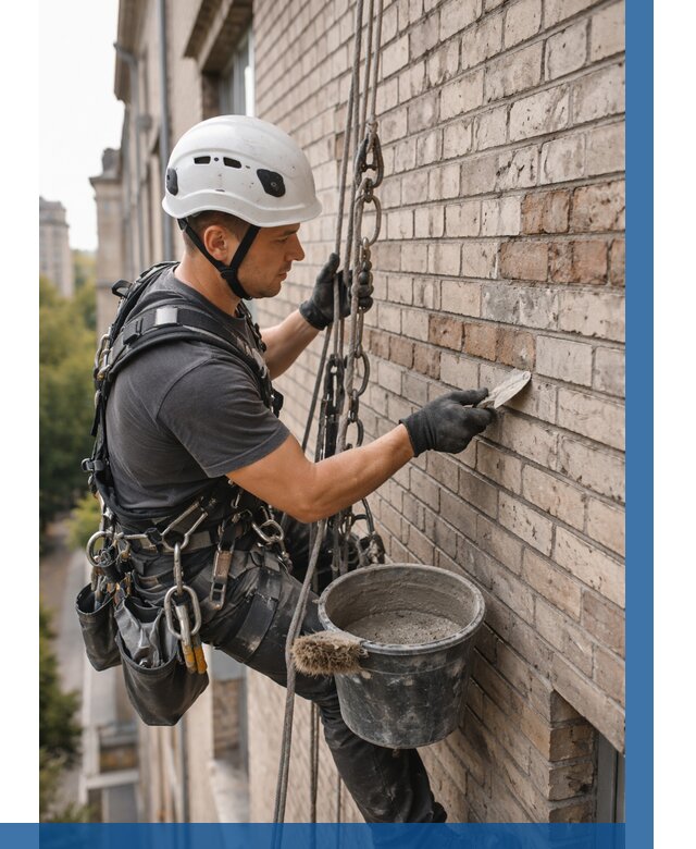 Ремонт кирпичной кладки фасада в Дубне от 1838 р. | ВЫСОТНИК-Дбн