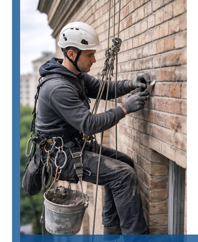 Качественный ремонт кирпичной кладки фасада в Дубне с гарантией