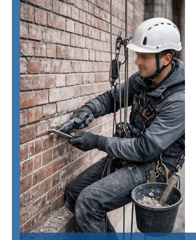 Расшивка кирпичных швов фасадов и стен, ремонт в Дубне