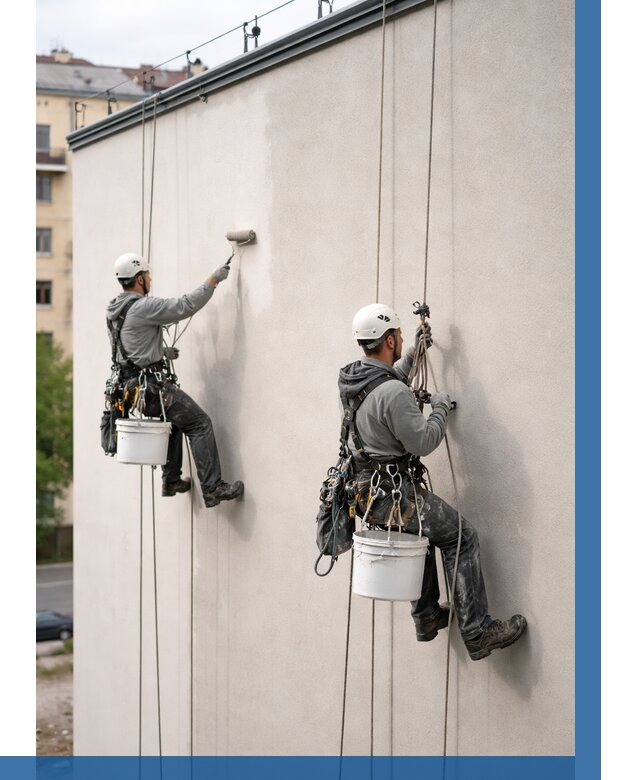 Покраска оштукатуренного фасада в Дубне от 327 р. | ВЫСОТНИК-Дбн