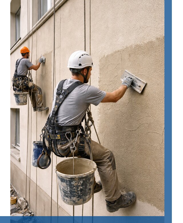 Декоративная штукатурка фасада в Дубне от 1225 р. | ВЫСОТНИК-Дбн