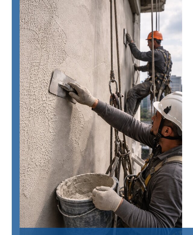 Декоративная штукатурка фасада с утеплением и защитой в Дубне