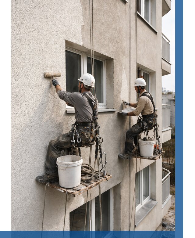 Нанесение короеда на фасад в Дубне от 459 р. | ВЫСОТНИК-Дбн