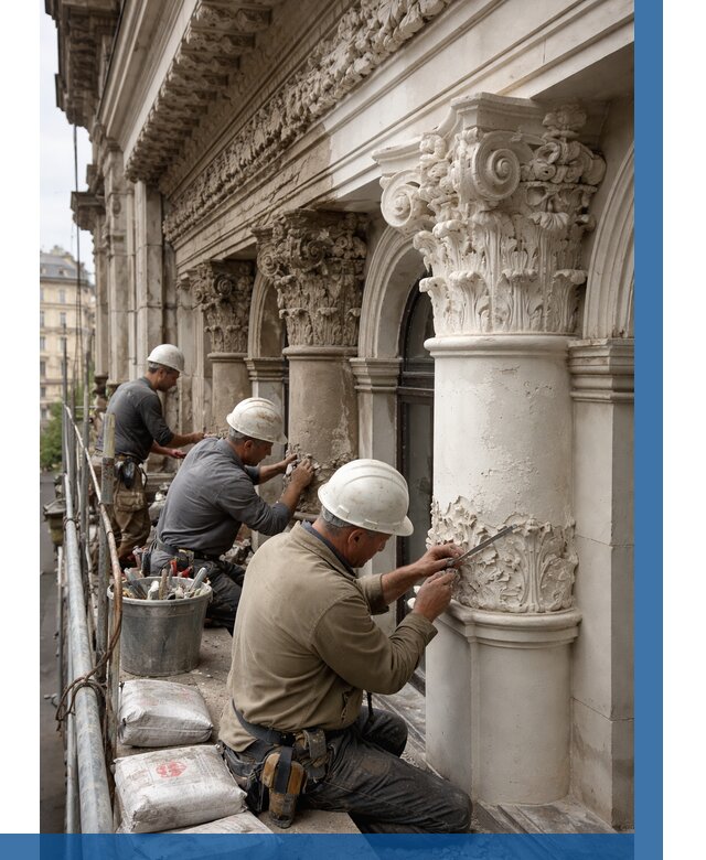 Реставрация фасадной лепнины в Дубне от 2552 р. | ВЫСОТНИК-Дбн