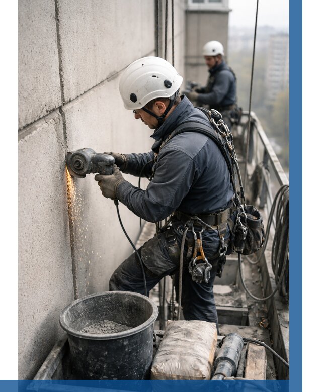 Штробление межпанельных швов в Дубне от 1225 р. | ВЫСОТНИК-Дбн