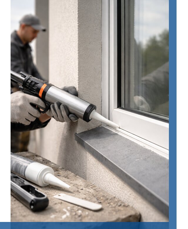 Герметизация монтажных швов окон в Дубне от 664 р. | ВЫСОТНИК-Дбн