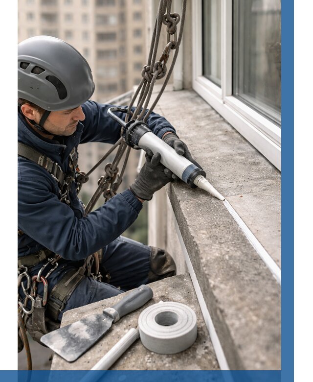 Герметизация балконного козырька в Дубне от 4594 р. | ВЫСОТНИК-Дбн