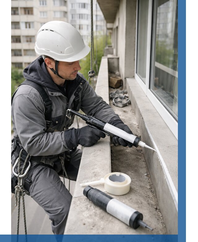 Герметизация швов лоджии в Дубне от 4594 р. | ВЫСОТНИК-Дбн