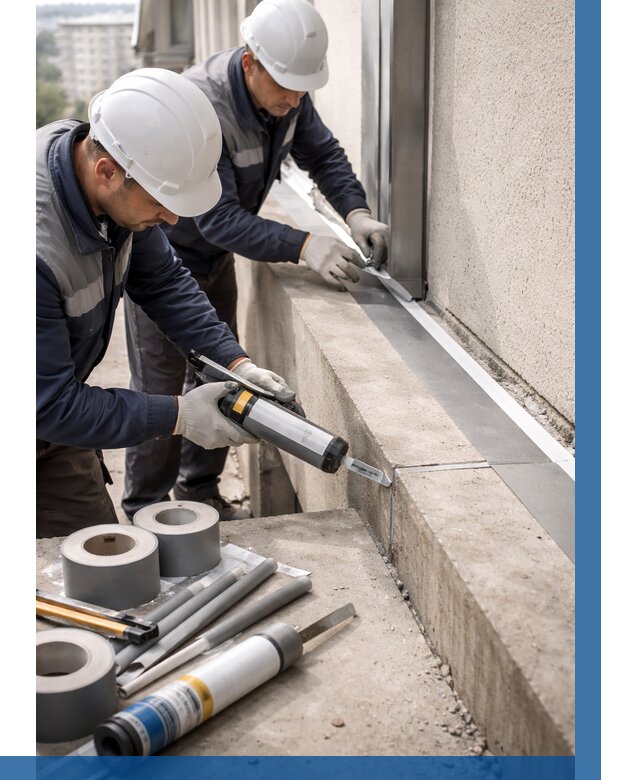 Герметизация примыкания балкона в Дубне от 4594 р. | ВЫСОТНИК-Дбн