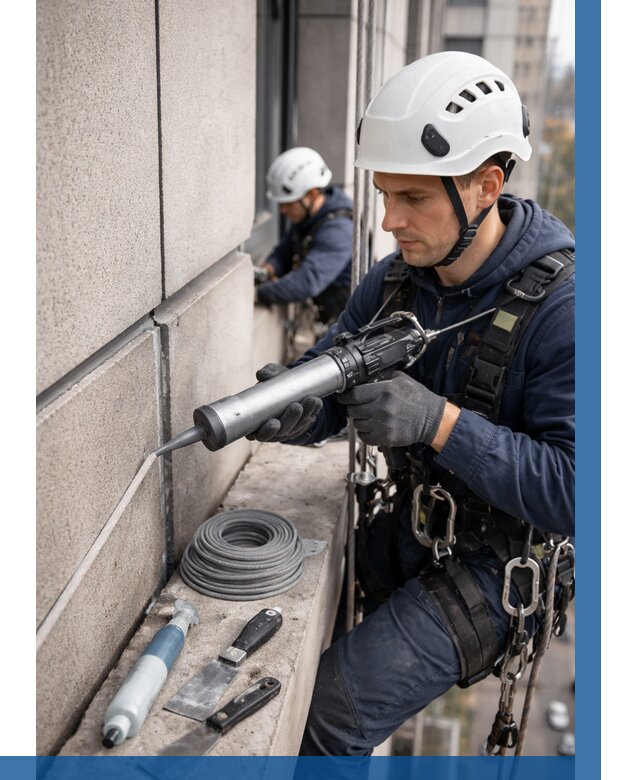 Герметизация деформационных швов фасада в Дубне от 715 | ВЫСОТНИК-Дбн