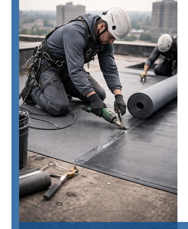 Ремонт мягкой кровли в Дубне с выездом промальпинистов