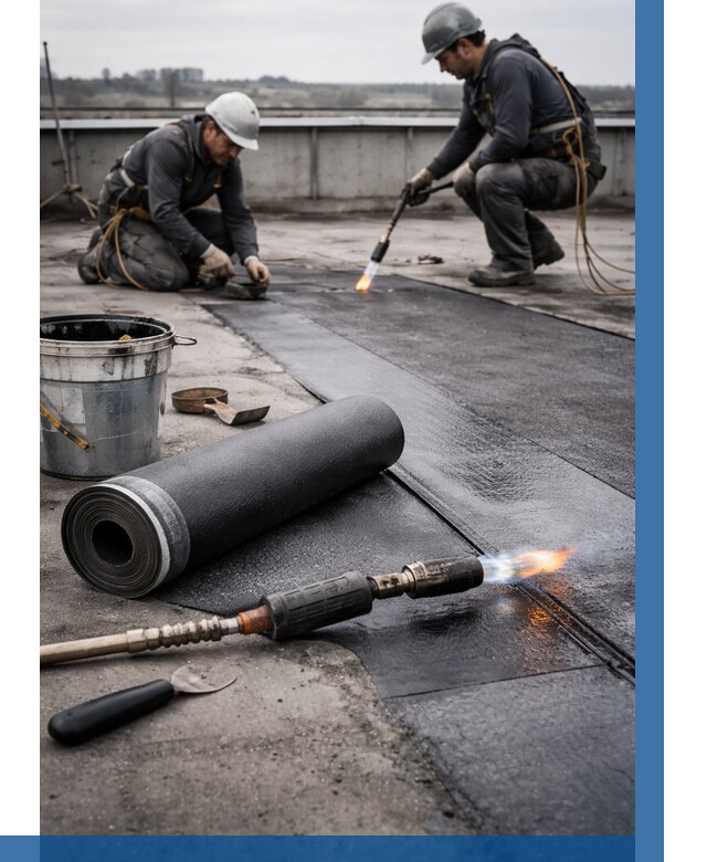 Ремонт рулонной кровли в Дубне от 664 р. | ВЫСОТНИК-Дбн