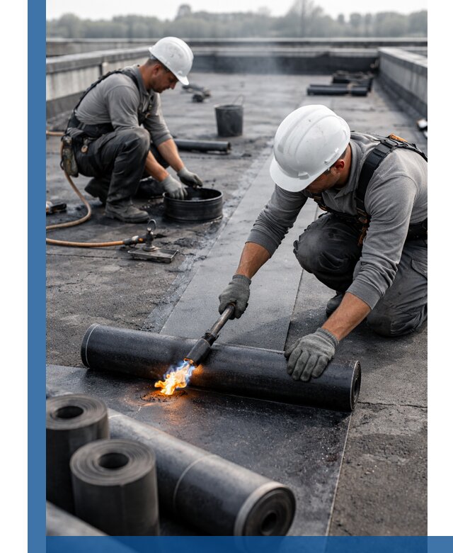 Ремонт рулонной кровли в Дубне герметизация и восстановление