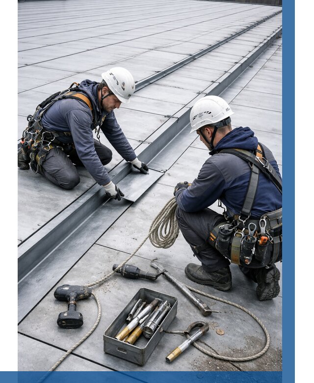 Ремонт фальцевой кровли в Дубне от 715 р. | ВЫСОТНИК-Дбн