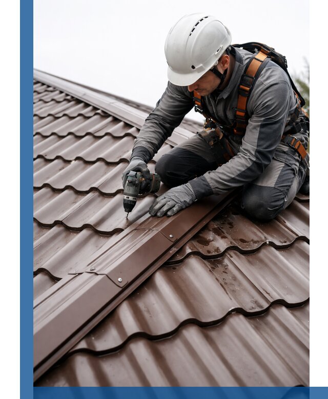 Ремонт металлочерепицы на крыше в Дубне профессионально