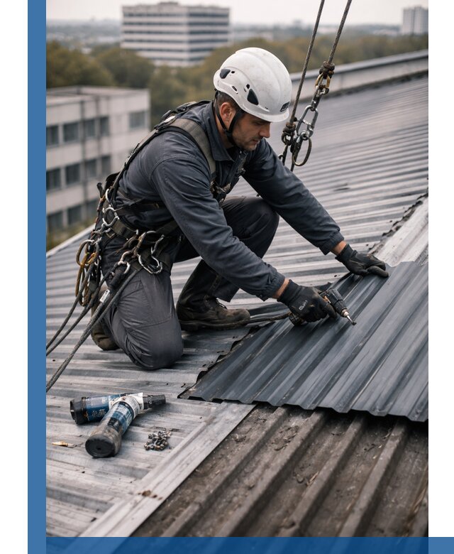 Ремонт профнастила на кровле в Дубне, работы под ключ