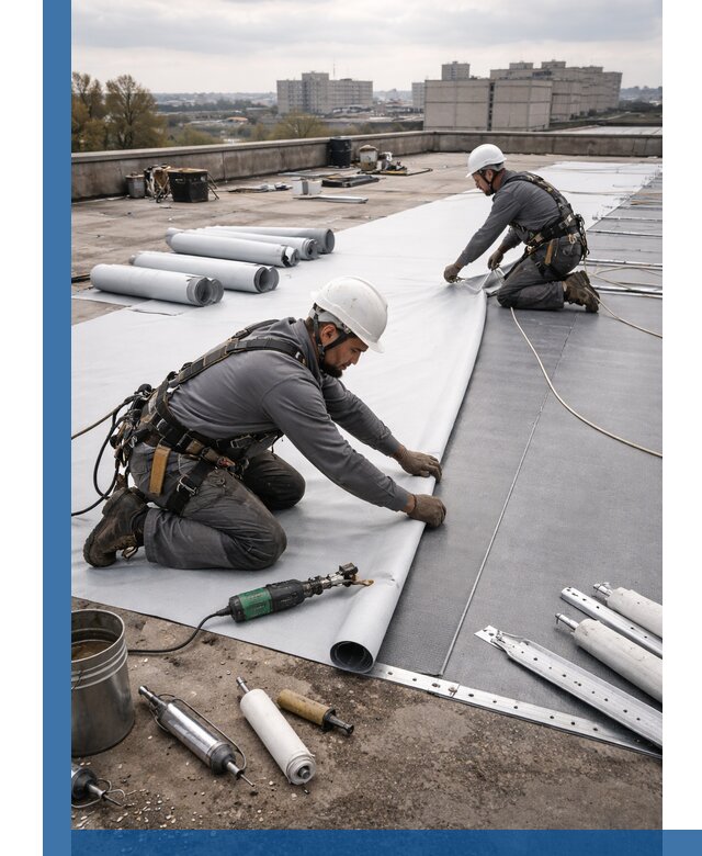 Монтаж мембранной кровли в Дубне для промышленных зданий