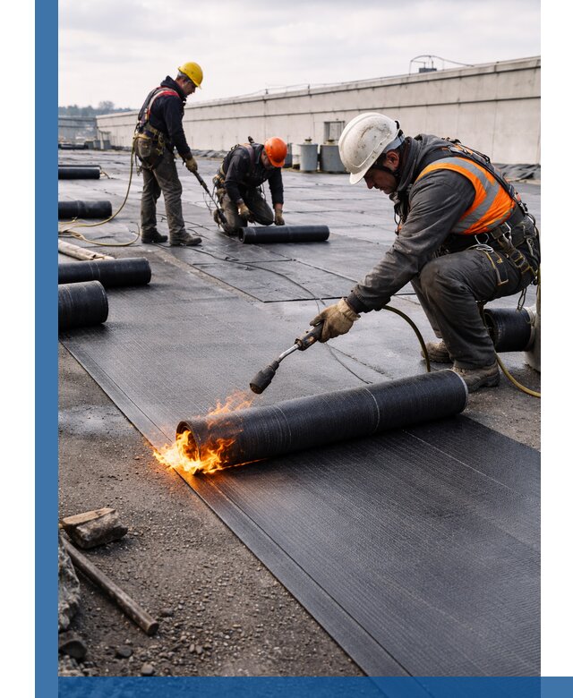 Монтаж наплавляемой кровли в Дубне профессионально