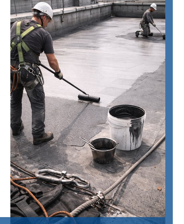 Гидроизоляция кровли жидкой резиной в Дубне от 510 р. | ВЫСОТНИК-Дбн