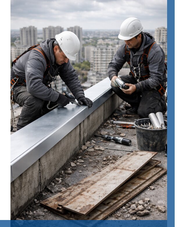 Замена парапетных крышек под ключ в Дубне от 1225 р. | ВЫСОТНИК-Дбн