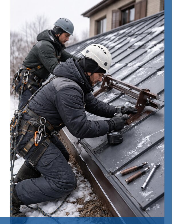 Монтаж снегозадержателей в Дубне от 459 р. | ВЫСОТНИК-Дбн