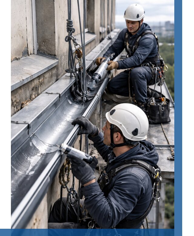 Ремонт водосточных желобов в Дубне от 6636 р. | ВЫСОТНИК-Дбн