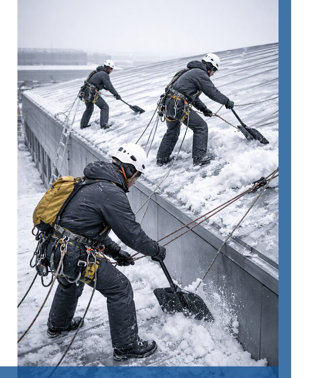 Очистка навесов от снега в Дубне от 4594 р. | ВЫСОТНИК-Дбн