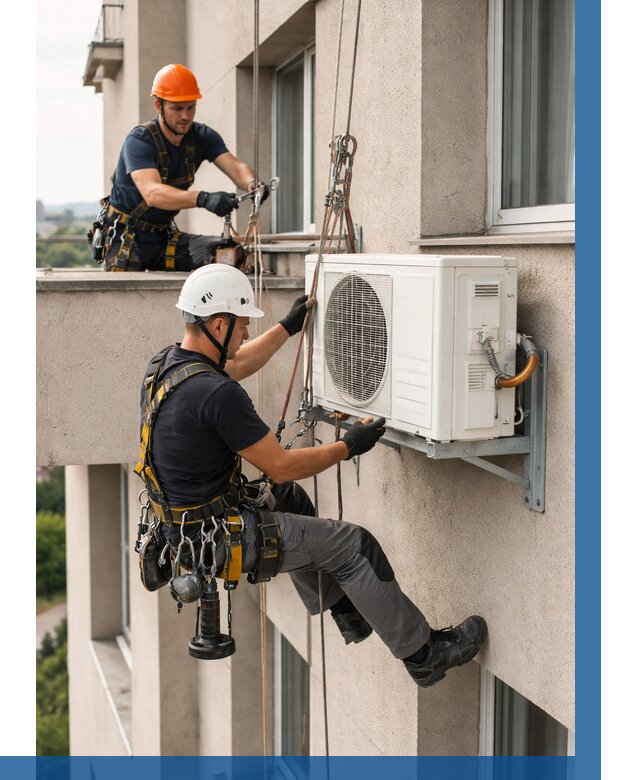 Монтаж внешнего блока кондиционера в Дубне от 6636 р. | ВЫСОТНИК-Дбн