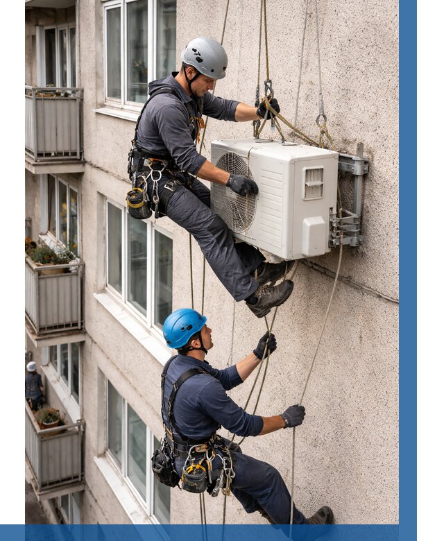 Перенос внешнего блока кондиционера в Дубне от 9188 р.| ВЫСОТНИК-Дбн