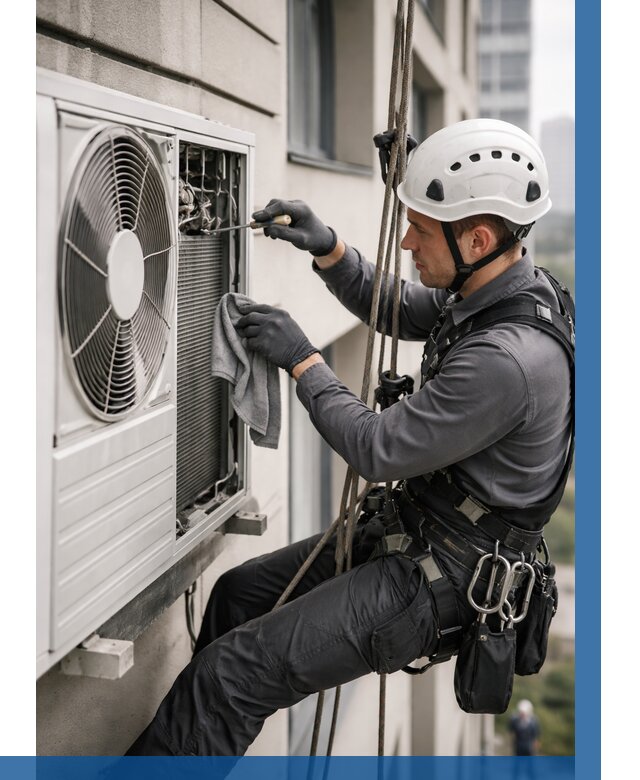 Обслуживание внешнего блока кондиционера в Дубне от 2756 р.ВЫСОТНИК-Дбн