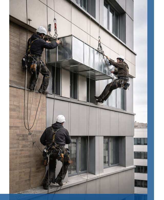 Монтаж воздуховодов на фасаде в Дубне от 1531 р. | ВЫСОТНИК-Дбн