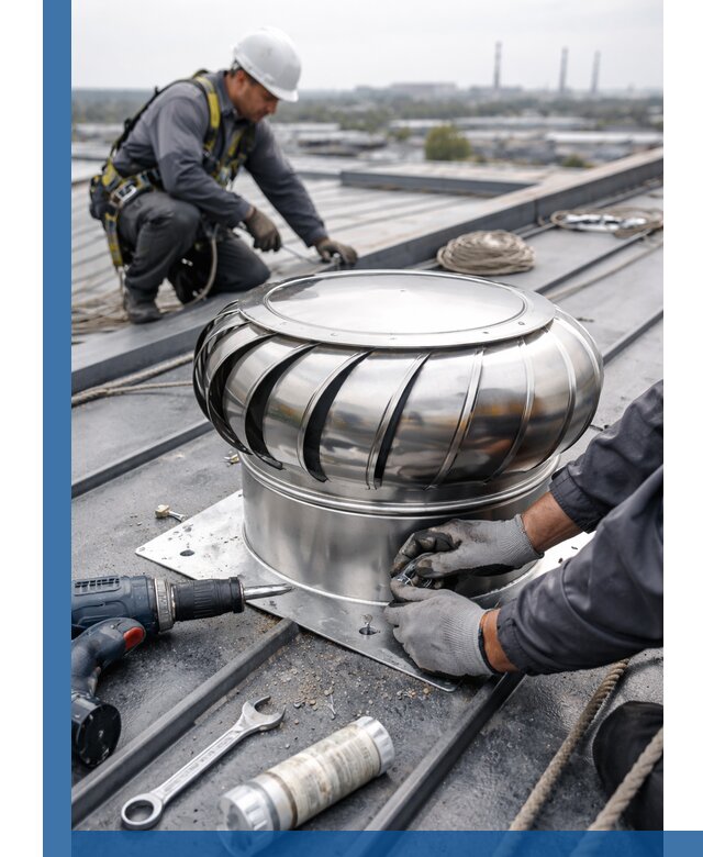 Установка дефлекторов на кровле в Дубне профессионально