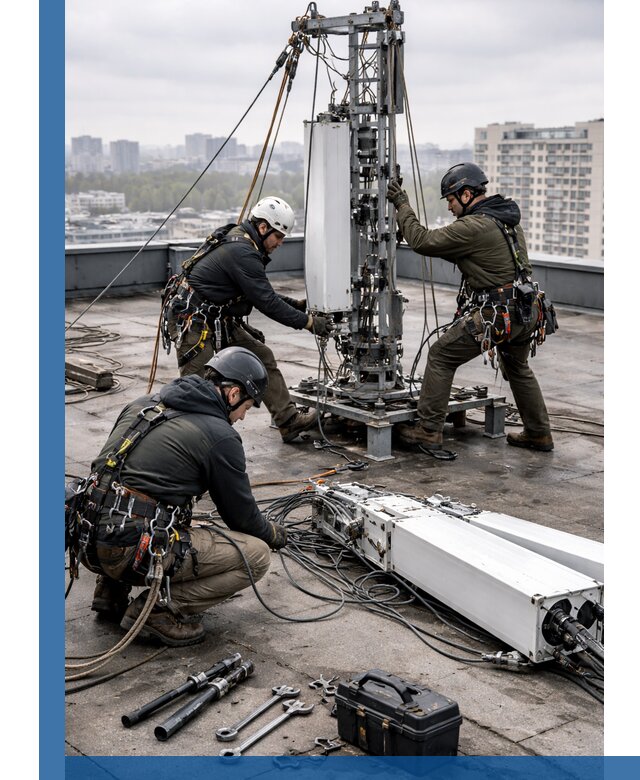 Демонтаж антенн на крыше зданий в Дубне с гарантией