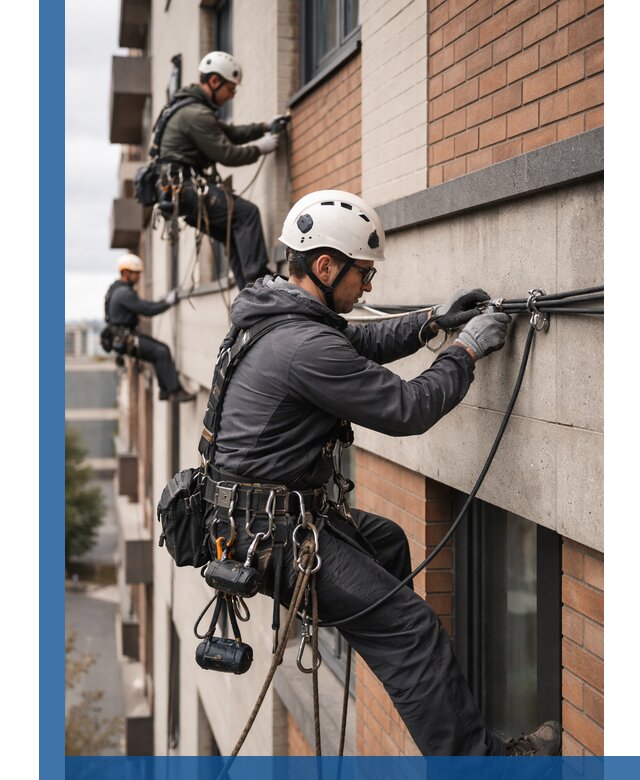 Крепление кабеля на фасаде монтаж и крепеж в Дубне