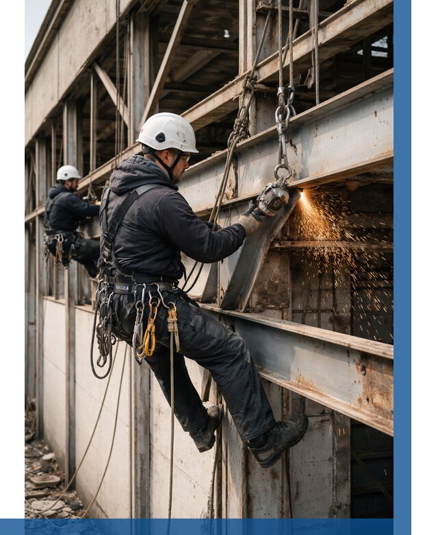 Демонтаж металлоконструкций на высоте в Дубне от 6636р. |ВЫСОТНИК-Дбн