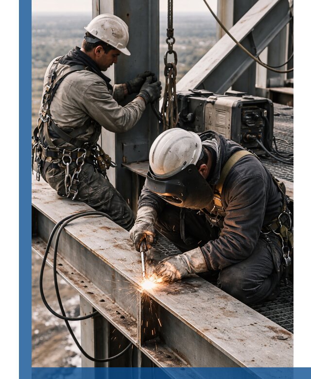 Высотные сварочные работы в Дубне для промышленных объектов