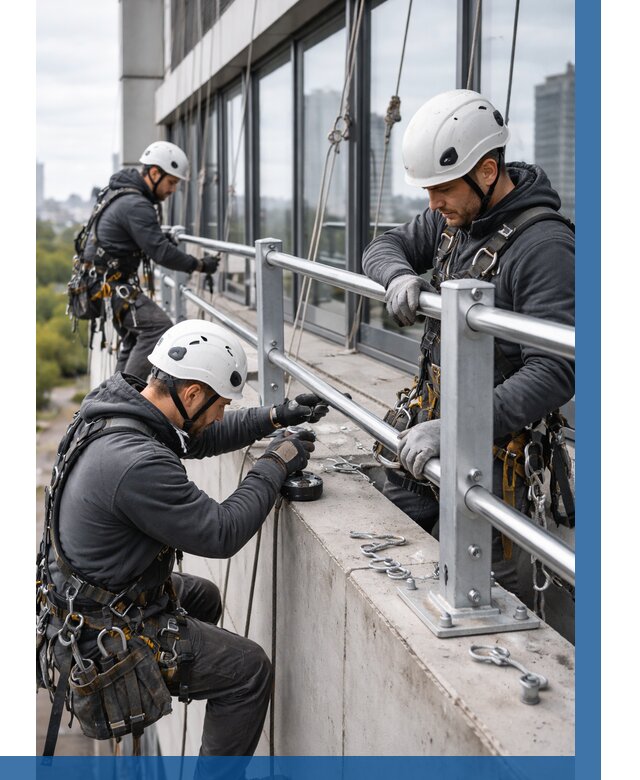 Монтаж ограждений на высоте в Дубне, от 1225 р. | ВЫСОТНИК-Дбн