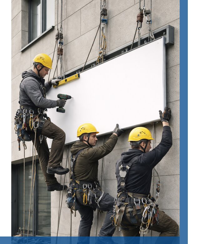 Монтаж рекламной вывески в Дубне от 8167 р. | ВЫСОТНИК-Дбн