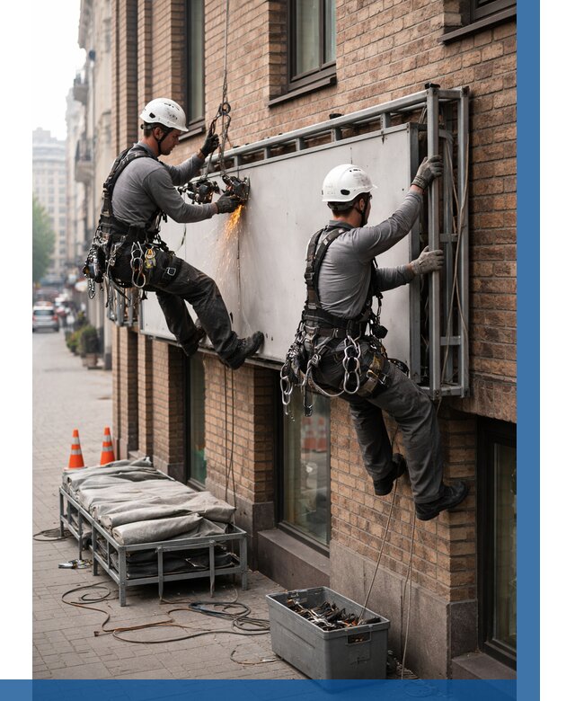 Демонтаж рекламной вывески в Дубне от 6636 р. | ВЫСОТНИК-Дбн