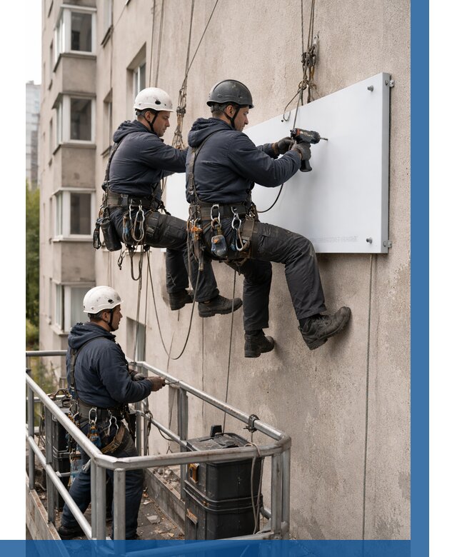 Монтаж табличек и указателей в Дубне от 3573 р. | ВЫСОТНИК-Дбн