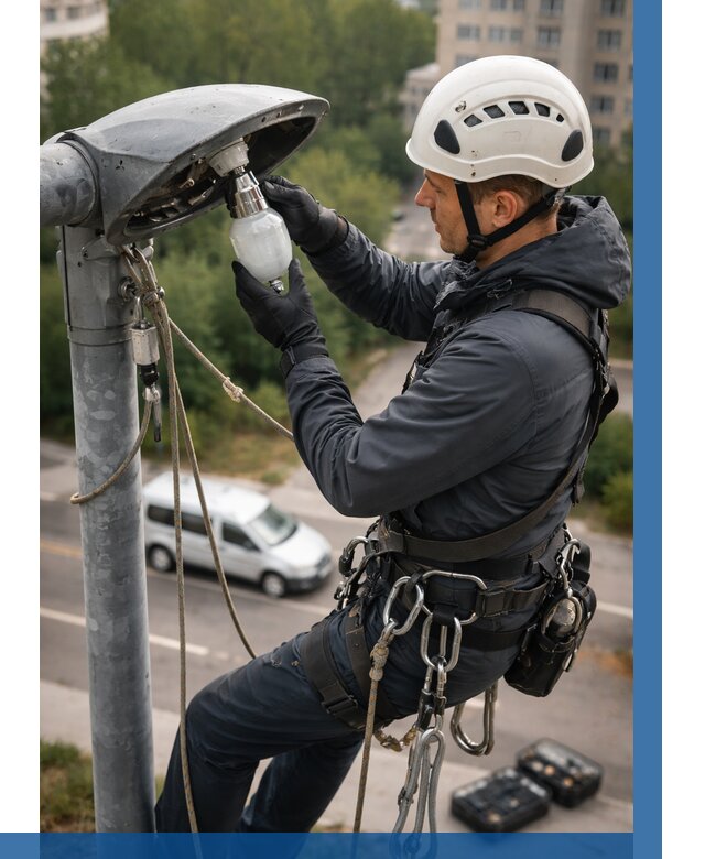 Замена ламп на высоте в Дубне от 2552 р. | ВЫСОТНИК-Дбн